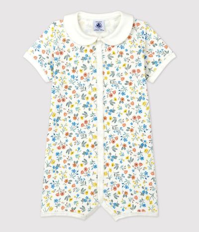 Combicourt fleuri bébé en coton