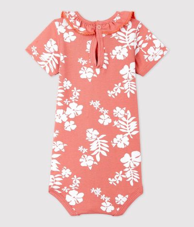 Body imprimé Hawai avec collerette en coton bébé