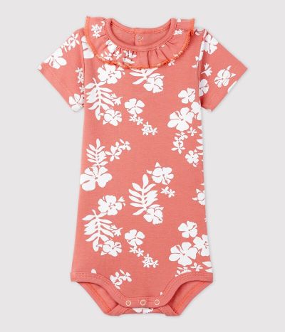 Body imprimé Hawai avec collerette en coton bébé