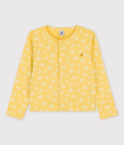 Cardigan imprimé en coton enfant fille