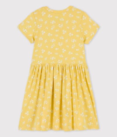 Robe manches courtes en coton enfant fille