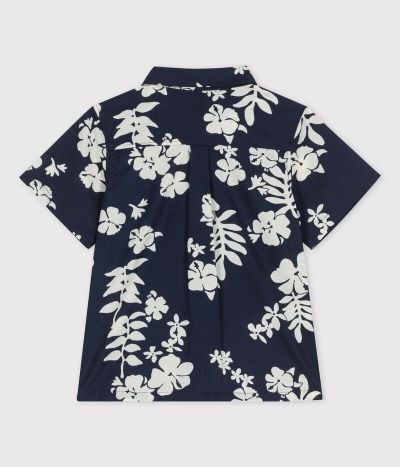 Chemise manches courtes en popeline enfant garçon