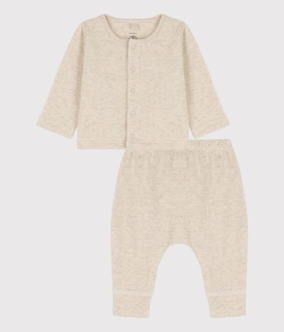 Ensemble 2 pièces uni en tubique bio bébé