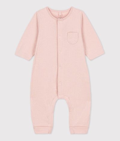 Combinaison longue unie en tubique bio bébé