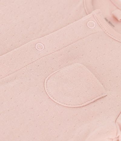 Combinaison longue unie en tubique bio bébé