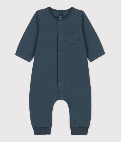 Combinaison longue unie en tubique bio bébé