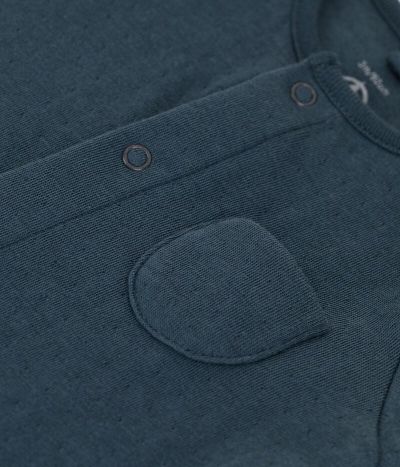 Combinaison longue unie en tubique bio bébé