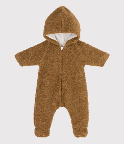 COMBIPILOTE À CAPUCHE BÉBÉ EN FAUSSE FOURRURE