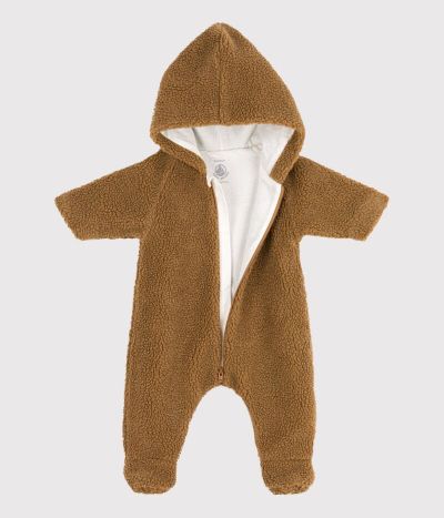 COMBIPILOTE À CAPUCHE BÉBÉ EN FAUSSE FOURRURE