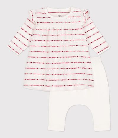 Robe legging jacquard bébé en coton