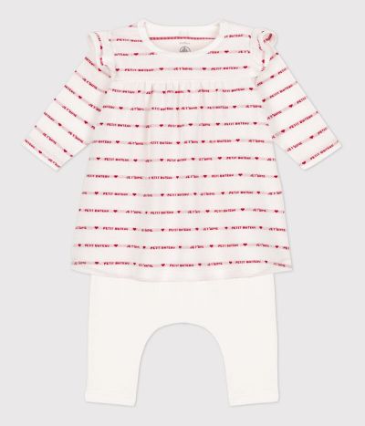 Robe legging jacquard bébé en coton