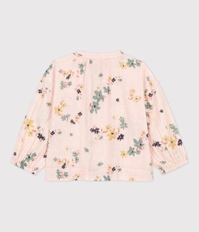 Blouse imprimée en gaze de coton enfant fille