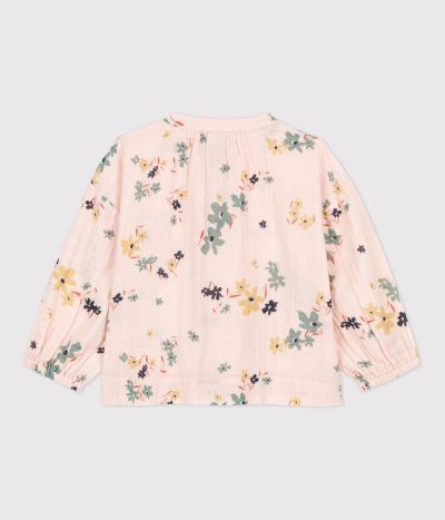 Blouse imprimée en gaze de coton enfant fille