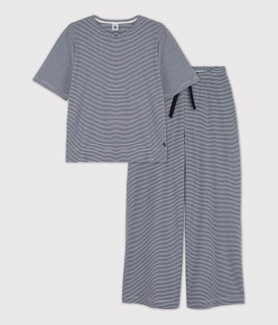 Pyjama milleraies femme en coton