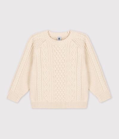 Pull irlandais en coton enfant fille / garçon