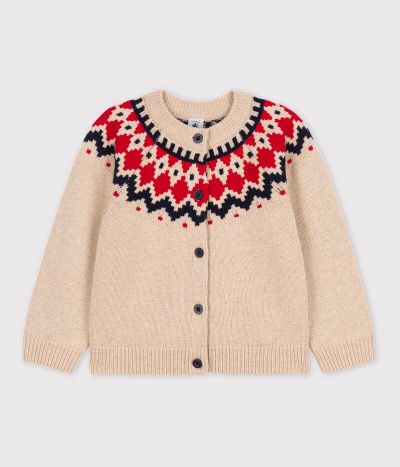 Cardigan laine et coton enfant fille