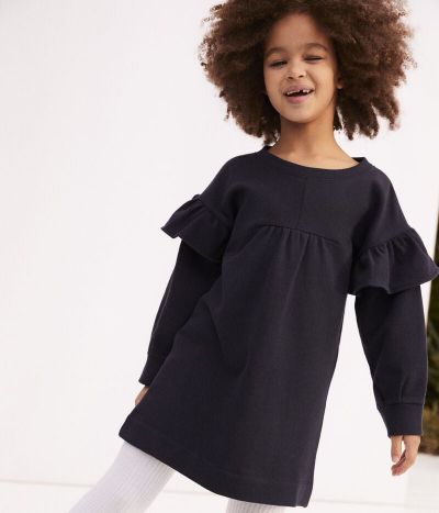 Robe manches longues en molleton enfant fille