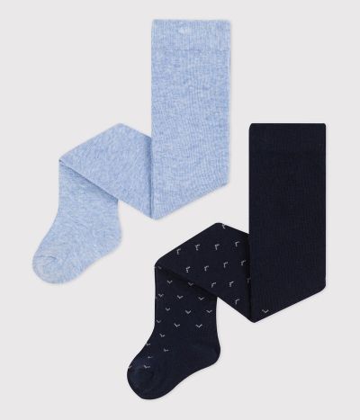 Lot de 2 paires de collants bébé en jersey