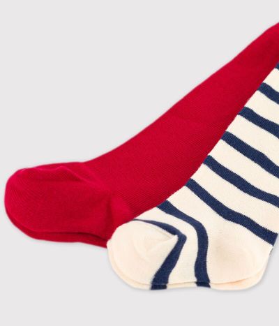 LOT DE 2 PAIRES DE COLLANTS BÉBÉ EN JERSEY
