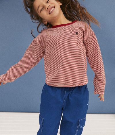 Tee-shirt manches longues en tubique enfant garçon