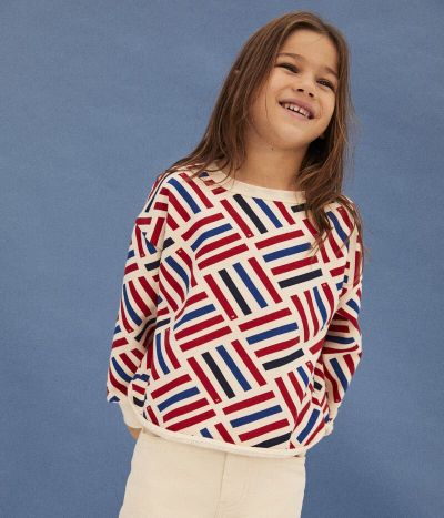 Sweatshirt imprimé en molleton enfant garçon/fille