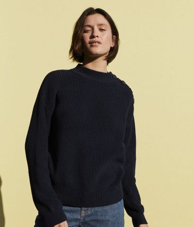 Pull en côte anglaise en coton Femme
