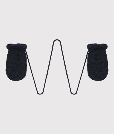 Moufles bébé en tricot doublées en polaire recyclée