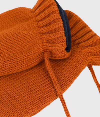 Moufles bébé en tricot doublées en polaire recyclée