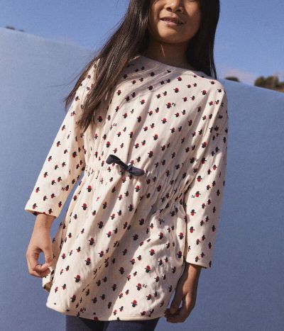 Robe manches longues à imprimé en tubique enfant fille