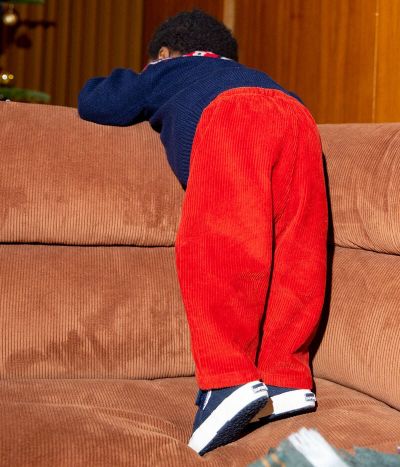 Pantalon bébé en velours grosses côtes