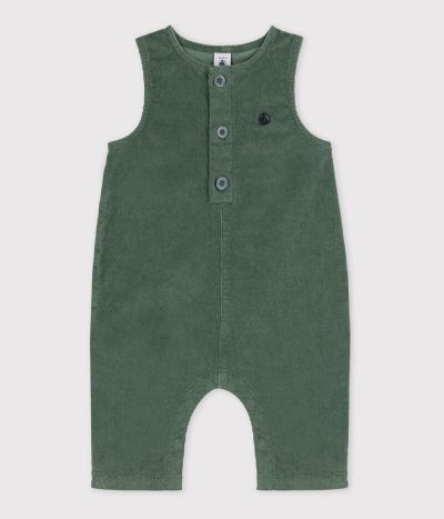 Combinaison bébé longue en velours côtelé