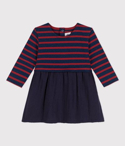 Robe manches longues bébé bimatière