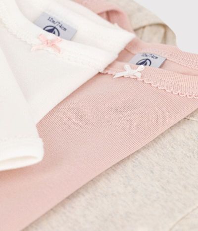Lot de 3 bodies manches longues bébé en coton