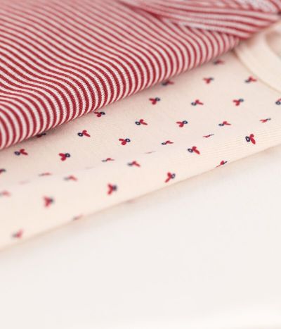 Lot de 3 bodies manches courtes bébé en coton