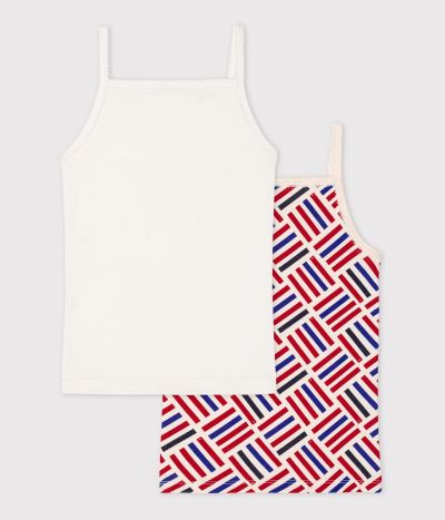 LOT DE 2 CHEMISES À BRETELLES PETITE FILLE EN COTON