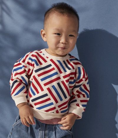 Sweatshirt bébé imprimé graphique en molleton