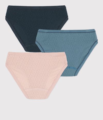 Lot de 3 culottes  en coton ajouré