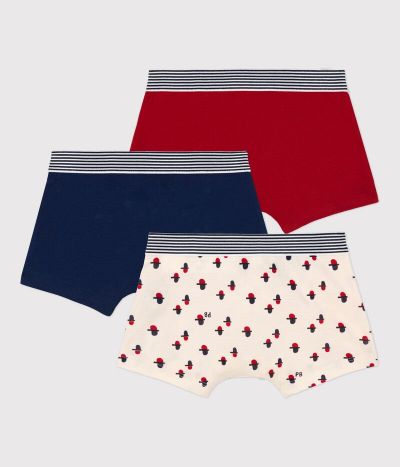 Lot de 3 boxers petit garçon en coton