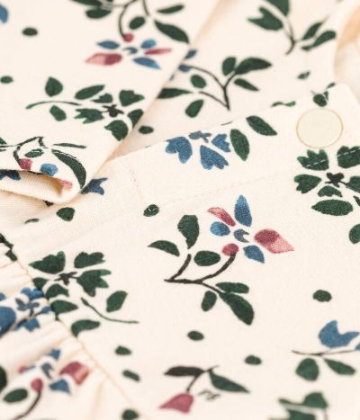 Robe manches longues bébé imprimé fleuri en tubique