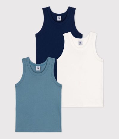 Lot de 3 débardeurs petit garçon en coton