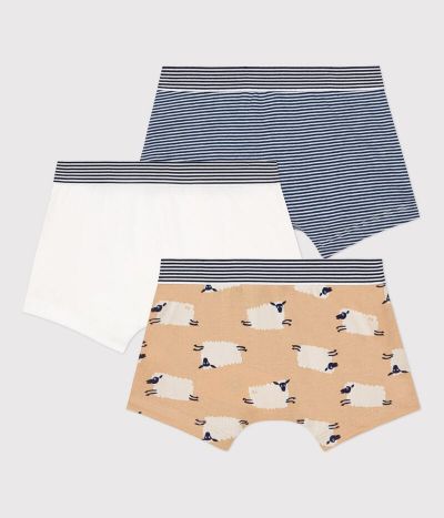 Lot de 3 boxers mouton petit garçon en coton