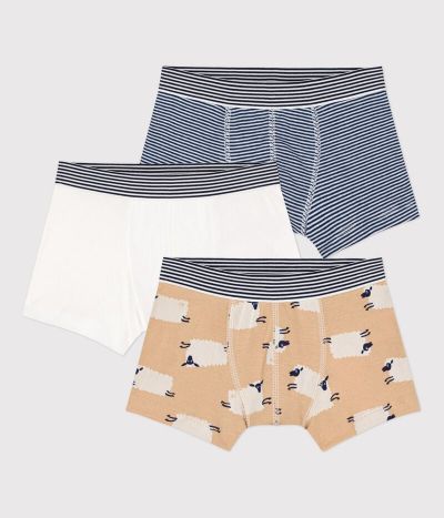 Lot de 3 boxers mouton petit garçon en coton