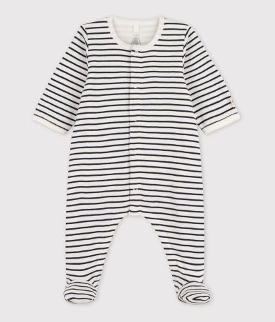 Bodyjama à rayures bébé en coton
