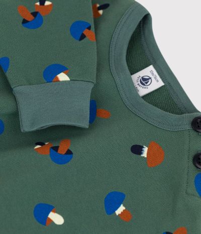 Sweatshirt bébé imprimé champignons en coton