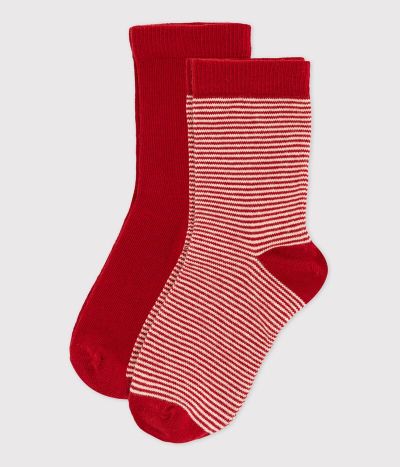 Lot de 2 paires de chaussettes enfant garçon-fille