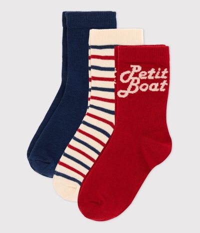 Lot de 3 paires de chaussettes enfant garçon-fille