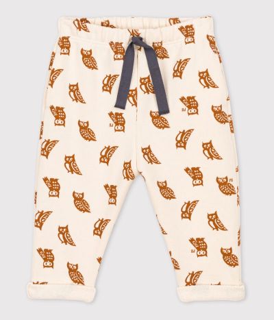 Pantalon bébé imprimé hiboux en molleton