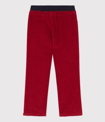 Pantalon regular en velours côtelé enfant garçon