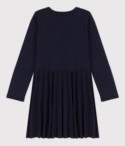 Robe manches longues en tricot enfant fille