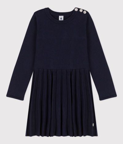 Robe manches longues en tricot enfant fille